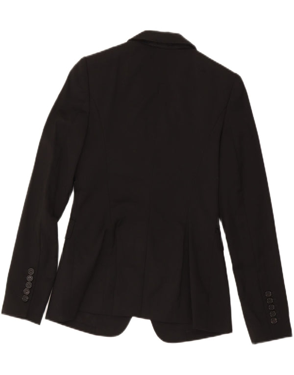 Giacca blazer da donna a 1 bottone Burberry UK 4 XS classica in lana nera