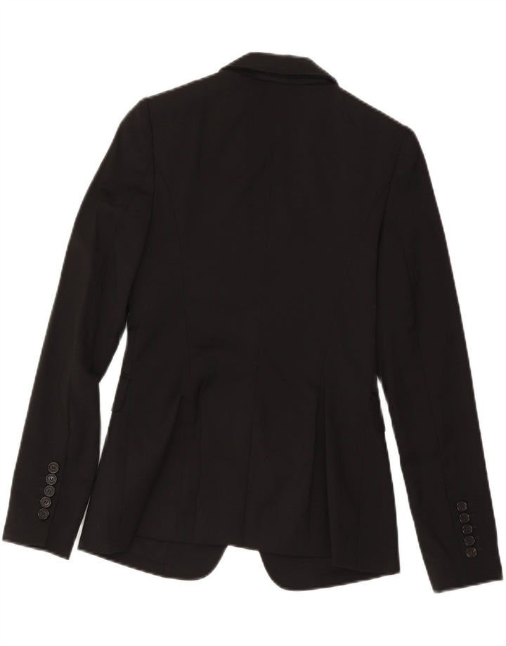 Giacca blazer da donna a 1 bottone Burberry UK 4 XS classica in lana nera