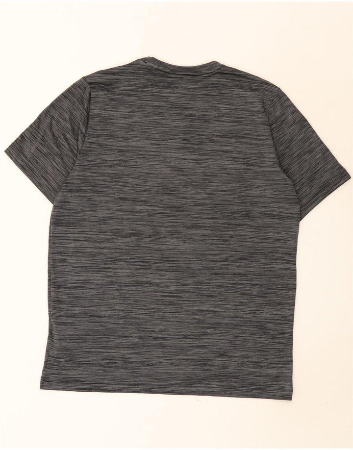 T-shirt Adidas Aeroready da uomo in poliestere chiazzato grigio medio
