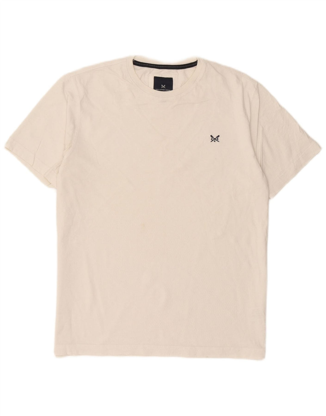 Crew Clothing T-shirt da uomo Top grande in cotone bianco