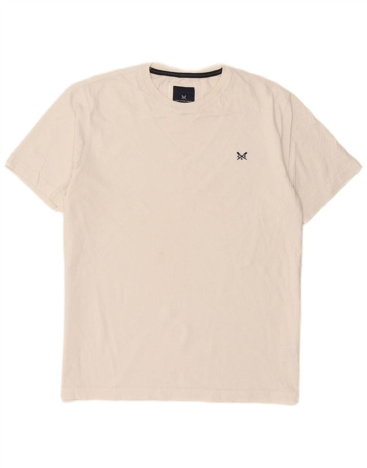 Crew Clothing T-shirt da uomo Top grande in cotone bianco