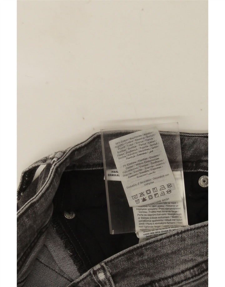 JACK & JONES Jeans slim effetto consumato da uomo W30 L30 cotone grigio