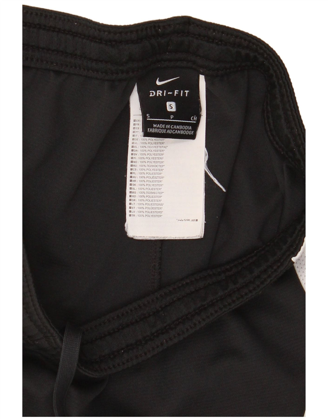 Pantaloncini sportivi Nike da donna UK 10 Small Nero Colourblock Poliestere