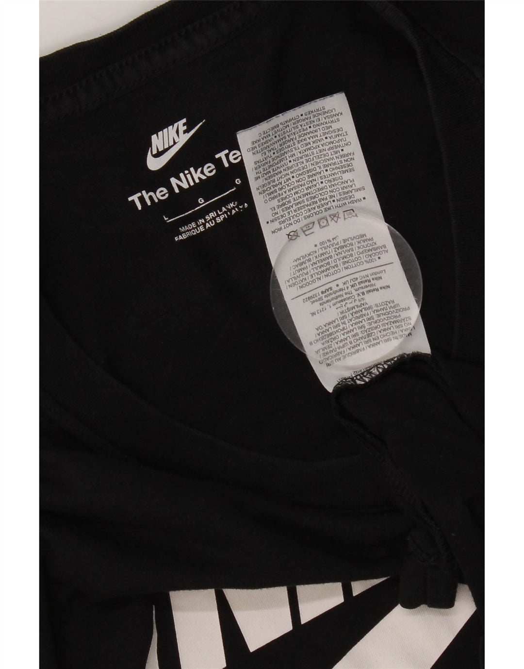 T-shirt grafica da uomo Nike Top grande in cotone nero