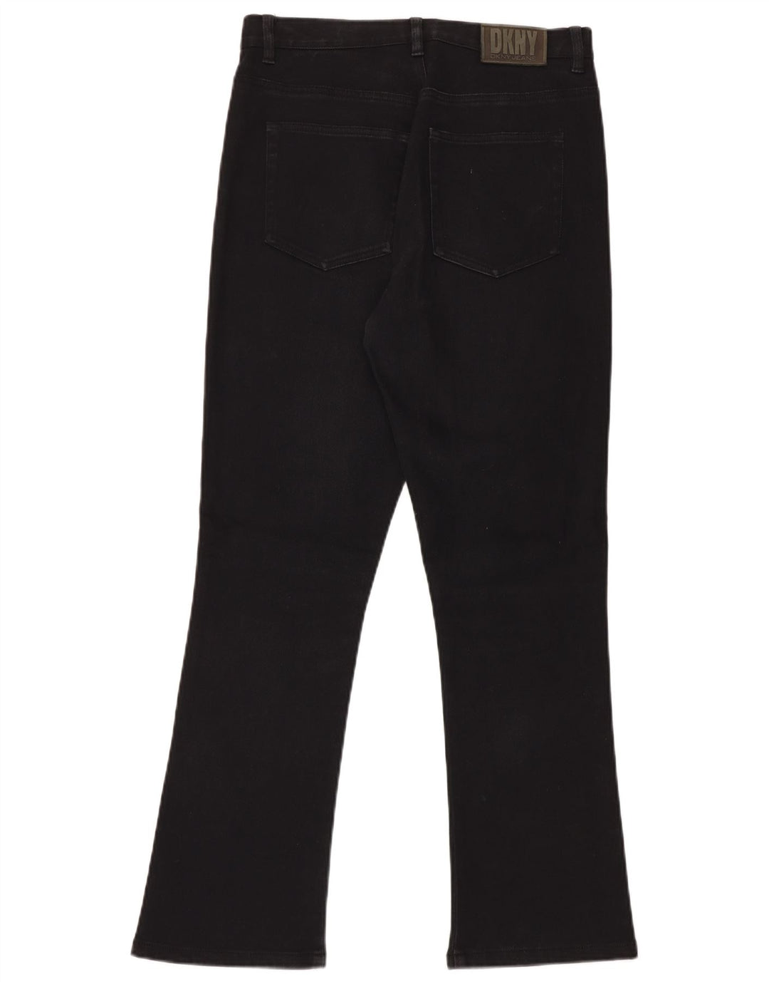 Jeans bootcut da donna DKNY US 10 grandi W30 L30 cotone nero