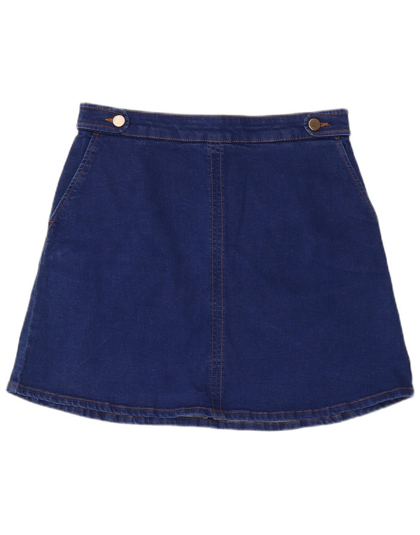 Gonna in denim da donna Oasis UK 14 grande W32 cotone blu