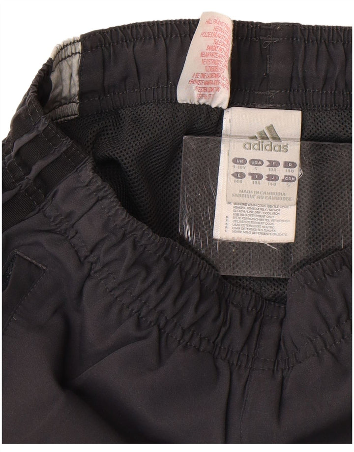 Pantaloncini sportivi Adidas da ragazzo, Bermuda, 9-10 anni, in poliestere color block grigio