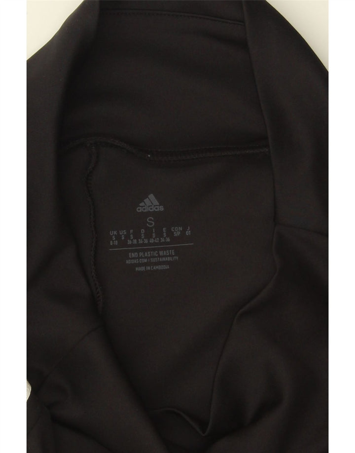 ADIDAS Womens Leggings UK 8/10 Small  Black Polyester Vintage Adidas and Second-Hand Adidas from Messina Hembry 