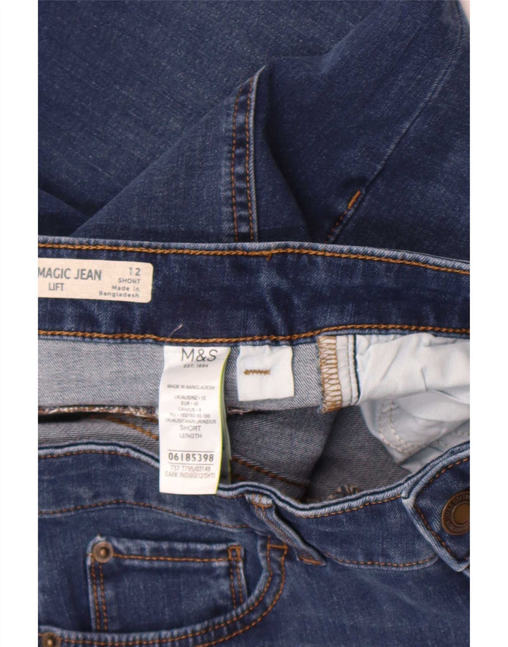 Marks & Spencer Donna The Magic Slim Jeans UK 12 Medio W30 L30 Blu