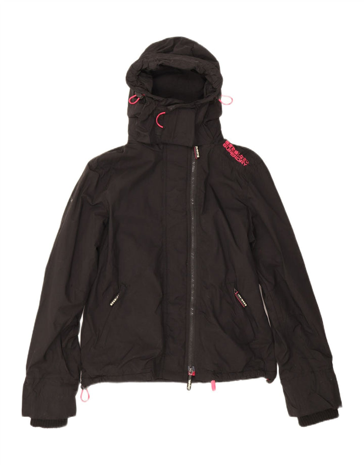 Giacca a vento grafica da donna Superdry UK 14 media nera