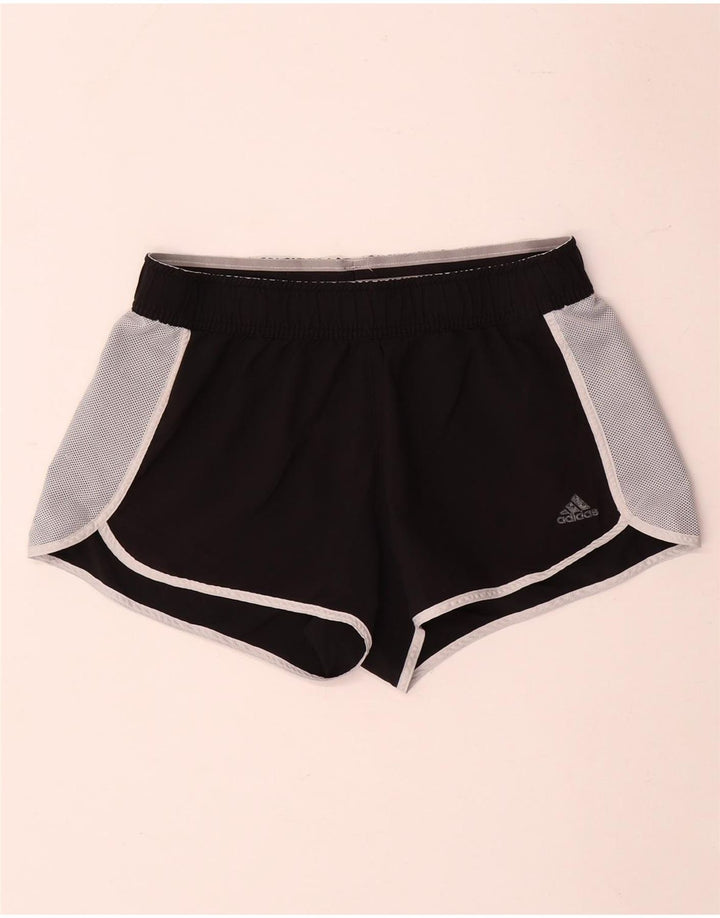 Pantaloncini sportivi da donna Adidas UK 14 Medium Black Colourblock poliestere