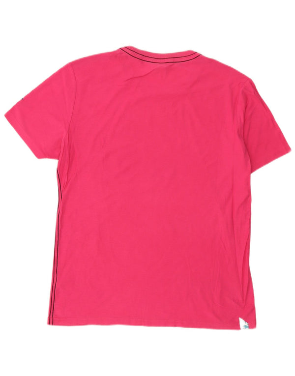 T-shirt grafica da uomo Puma Top in cotone rosa medio