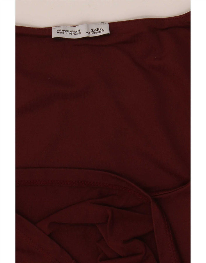 Canotta Zara da donna UK 12 Borgogna medio
