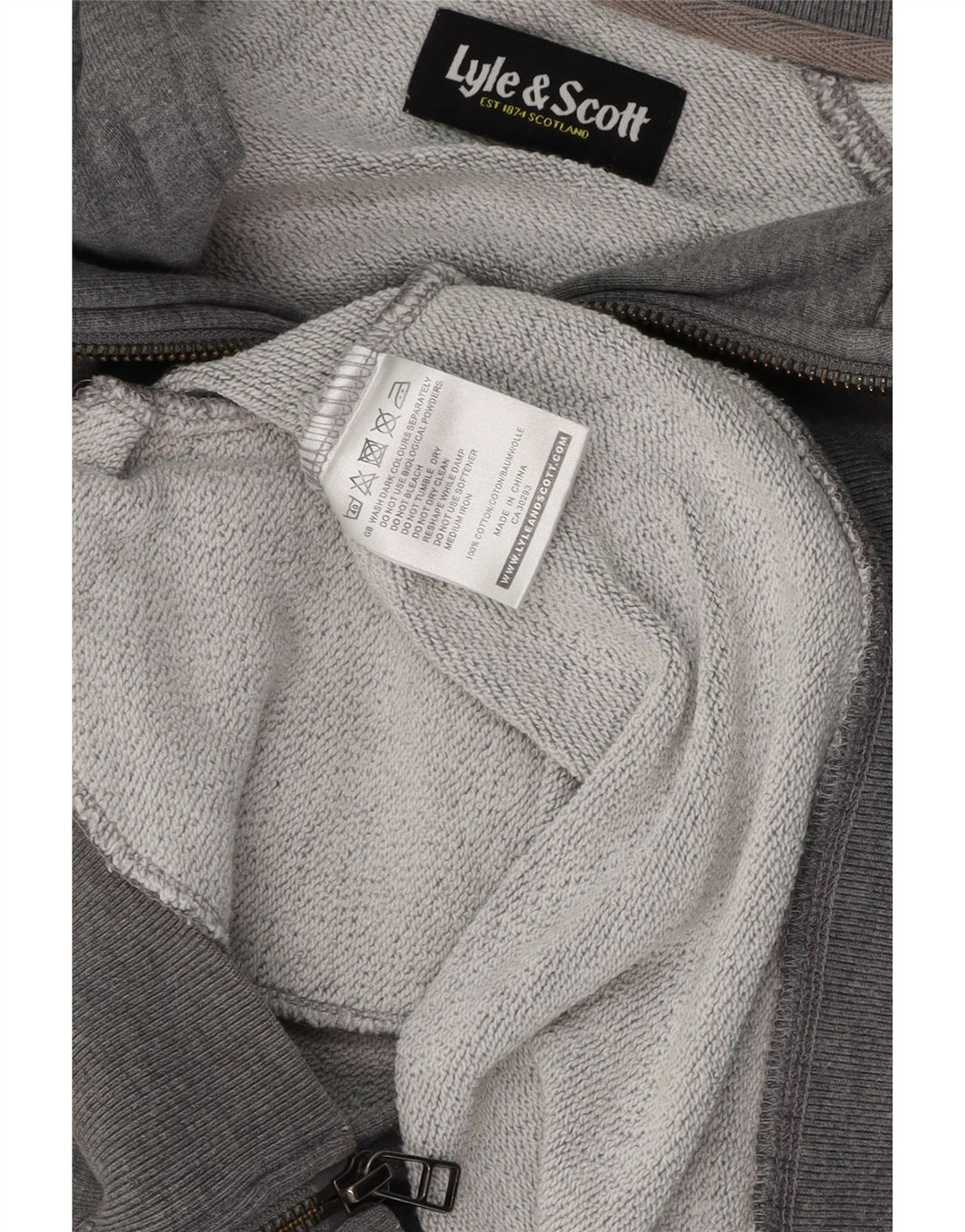 Giacca da tuta da uomo LYLE & SCOTT in cotone grigio medio