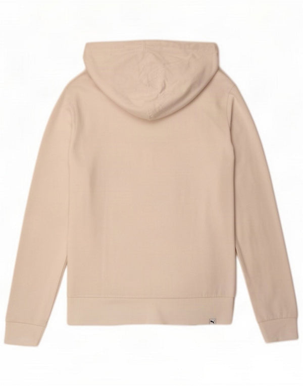 Puma Felpa con cappuccio e zip da donna UK 10 Small White