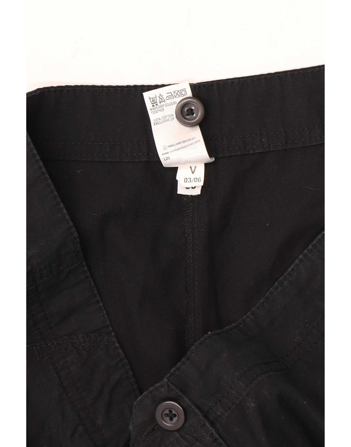 Pantaloncini casual da donna Marks & Spencer UK 12 medi W30 cotone nero