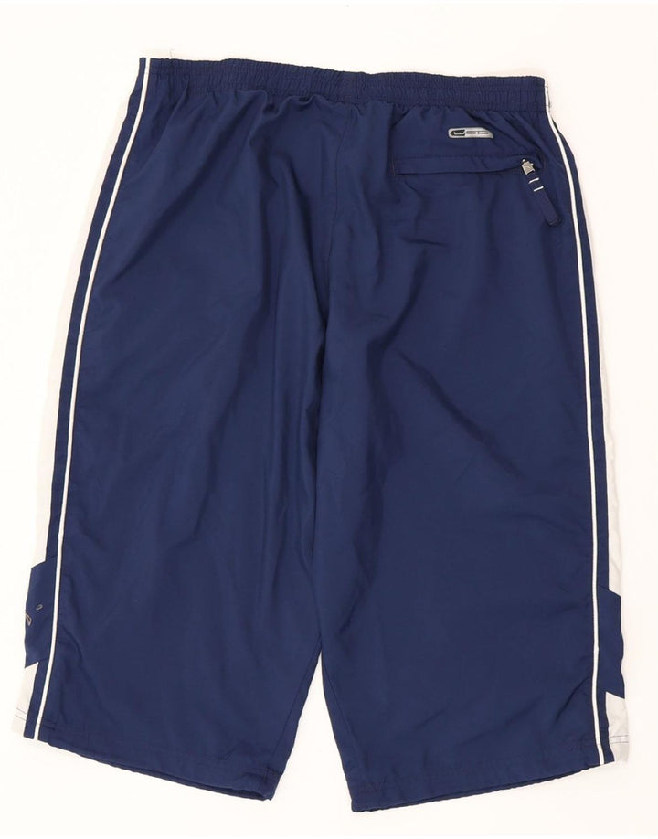 Pantaloncini sportivi Bermuda da uomo PUMA grandi in poliestere color block blu navy