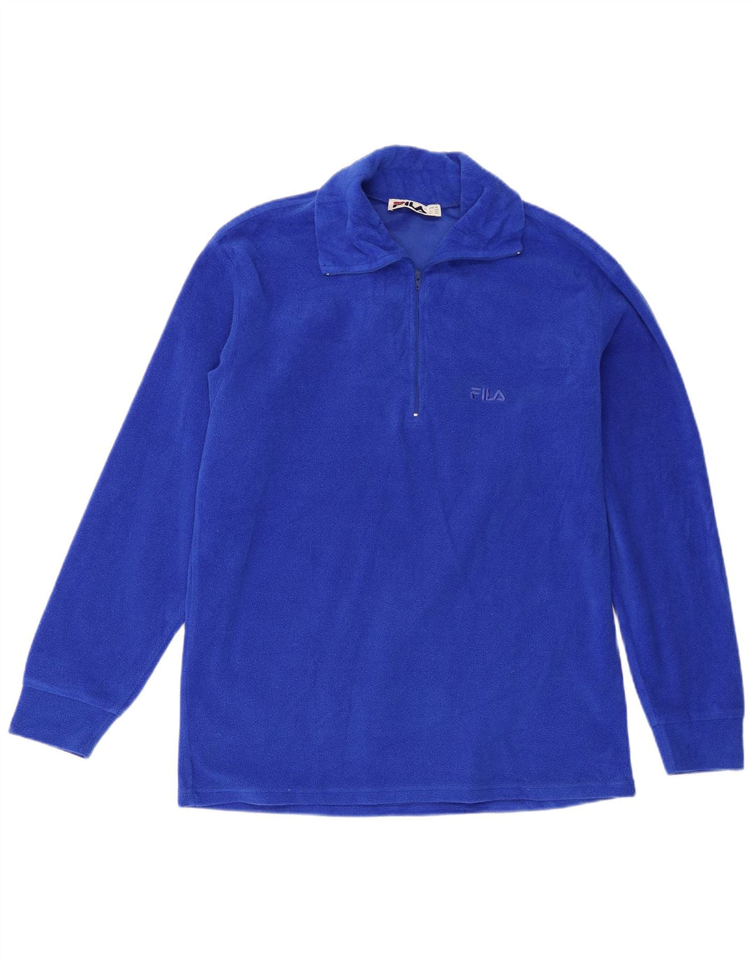 Maglione in pile da uomo Fila con zip e collo in poliestere blu medio