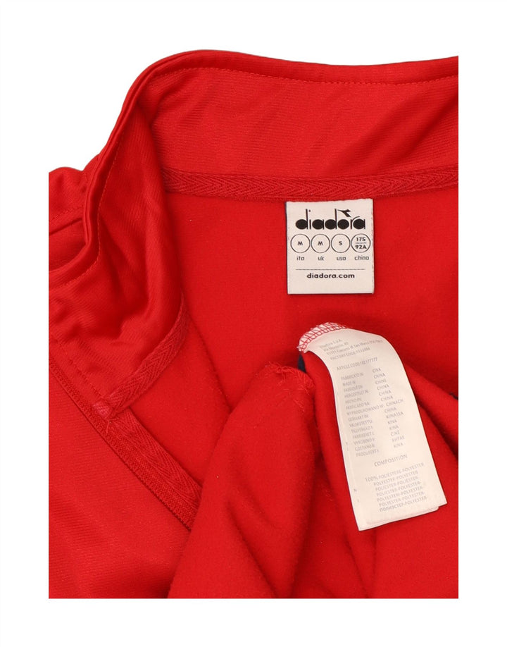DIADORA Giacca da tuta da uomo Top Jacket Rosso Medio Colourblock Poliestere