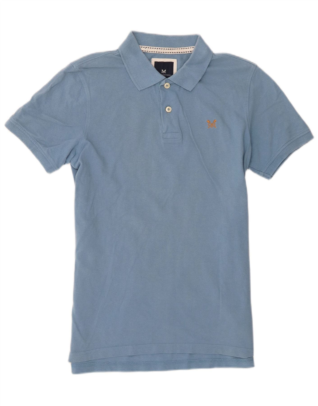 Crew Clothing Polo da uomo in cotone blu medio