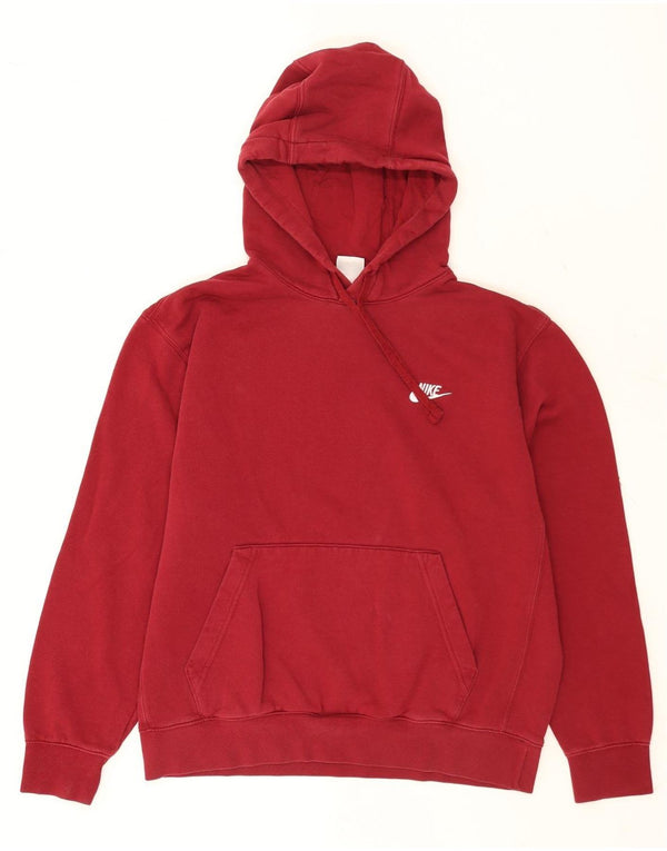 Felpa con cappuccio da uomo Nike Large in cotone bordeaux