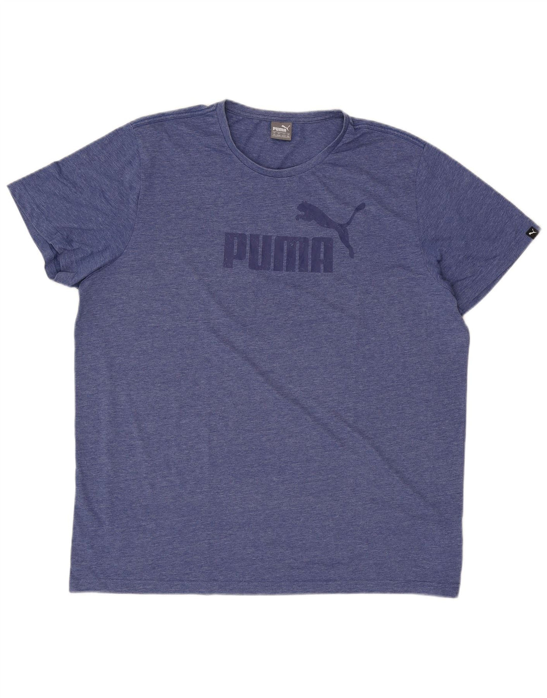 T-shirt grafica da uomo Puma Top 2XL poliestere chiazzato blu