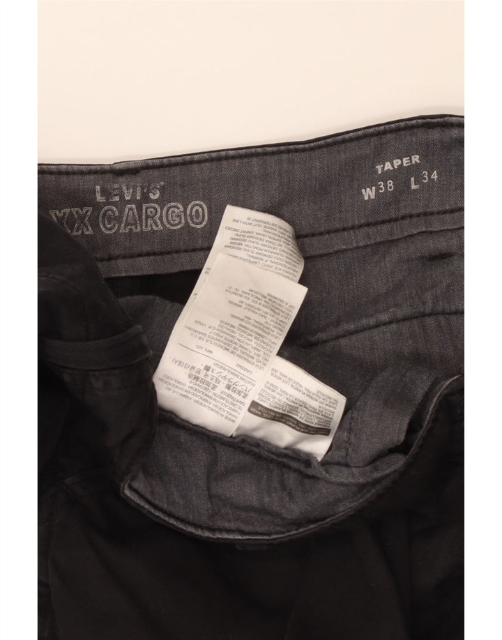 Pantaloni cargo affusolati da uomo Levi's W38 L34 cotone nero