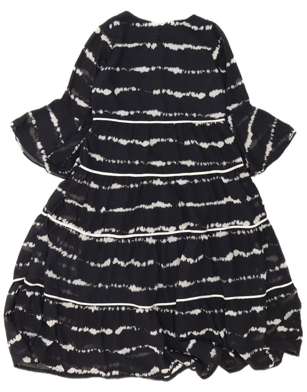 Abito a strati da donna con maniche a 3/4 a pois EU 34 XS blu navy a righe