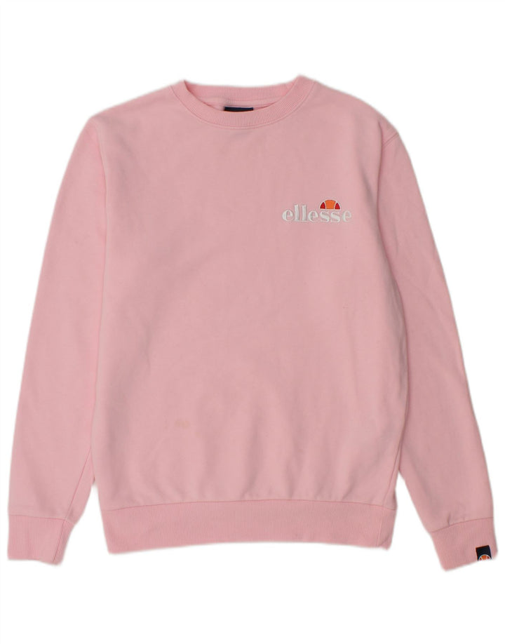 Felpa grafica da donna Ellesse Maglione UK 8 Small Cotone rosa