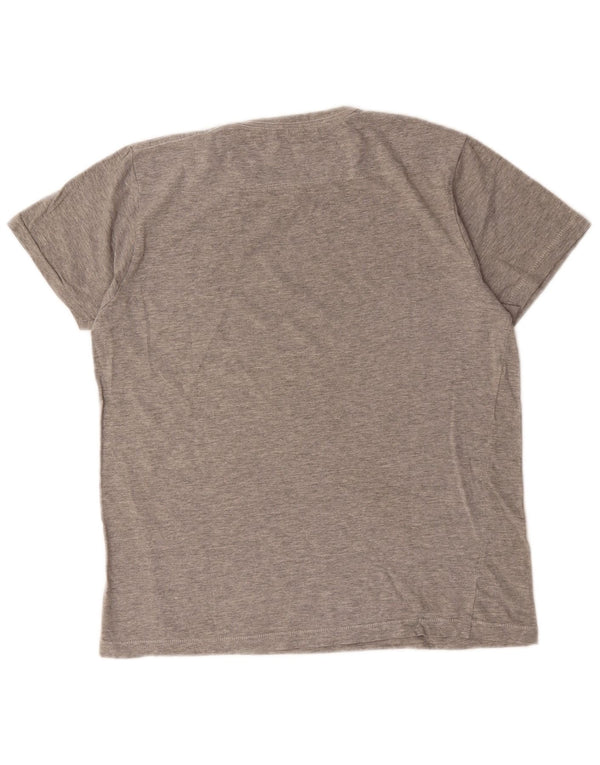 French Connection Womens T-Shirt Top UK 16 Large Grey Flecked Cotton