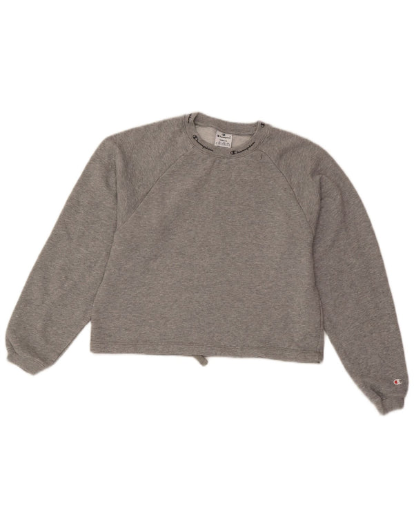 Felpa corta da donna Champion UK 10 piccolo cotone grigio