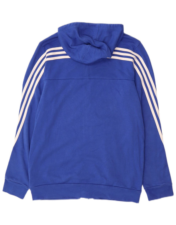 Maglione con cappuccio e zip ADIDAS per ragazzi 15-16 anni in cotone blu