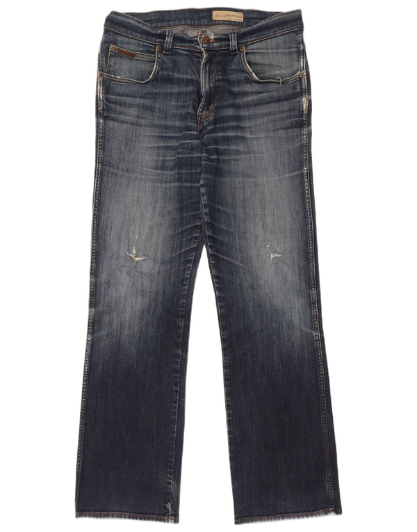 Jeans dritti invecchiati Pittsboro da uomo Wrangler W33 L32 cotone blu navy