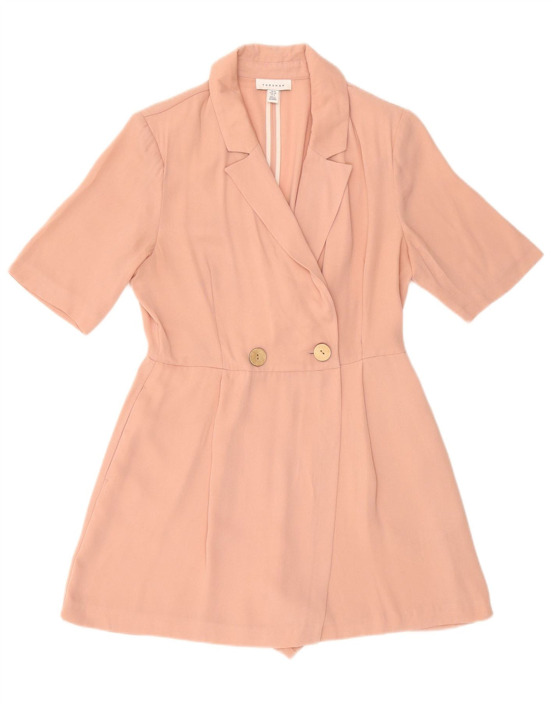 TOPSHOP Womens Playsuit UK 10 Small  Pink Polyester