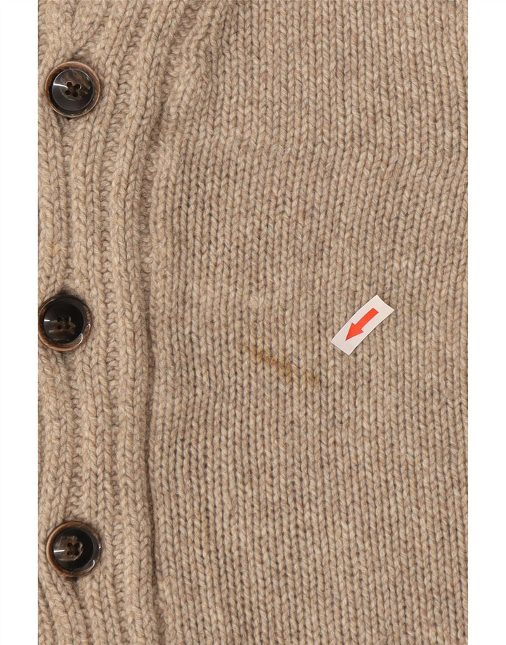 Maglione cardigan da uomo Massimo Dutti XL in lana beige
