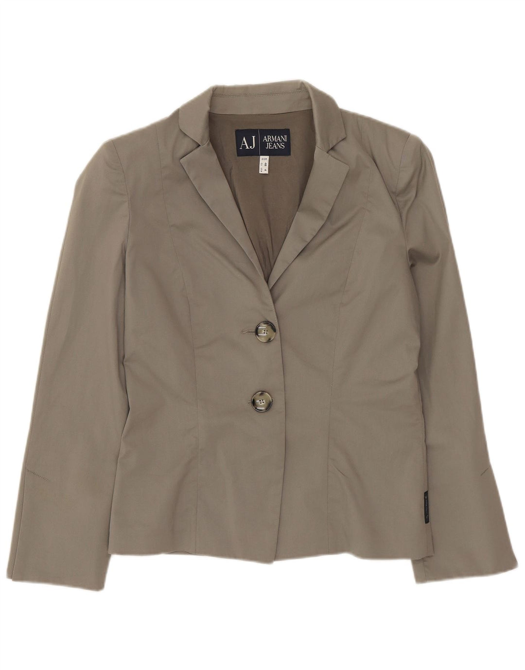 Giacca blazer da donna a 2 bottoni Armani Jeans EU 40 cotone grigio medio