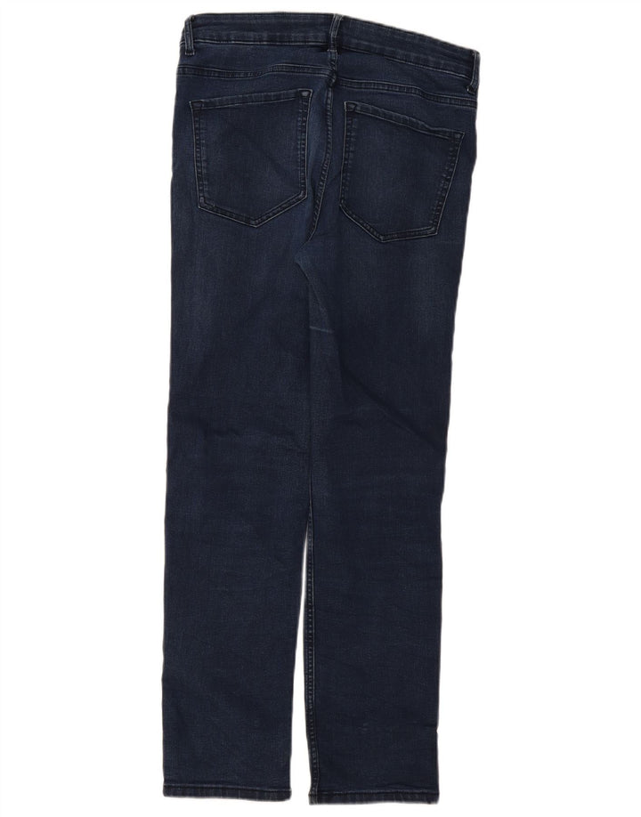 Jeans dritti da donna Marks & Spencer UK 12 medio W30 L28 blu navy