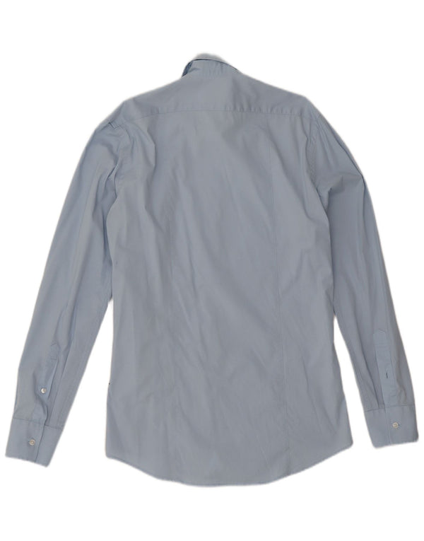 Camicia slim fit da uomo Calvin Klein in cotone blu medio
