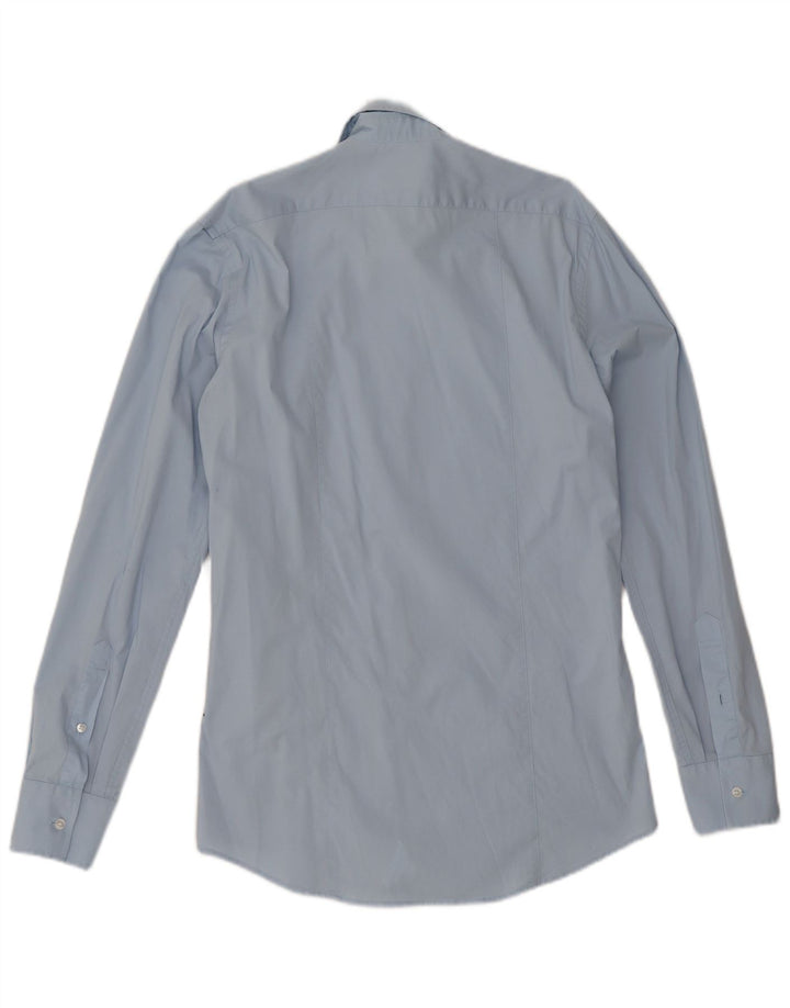 Camicia slim fit da uomo Calvin Klein in cotone blu medio