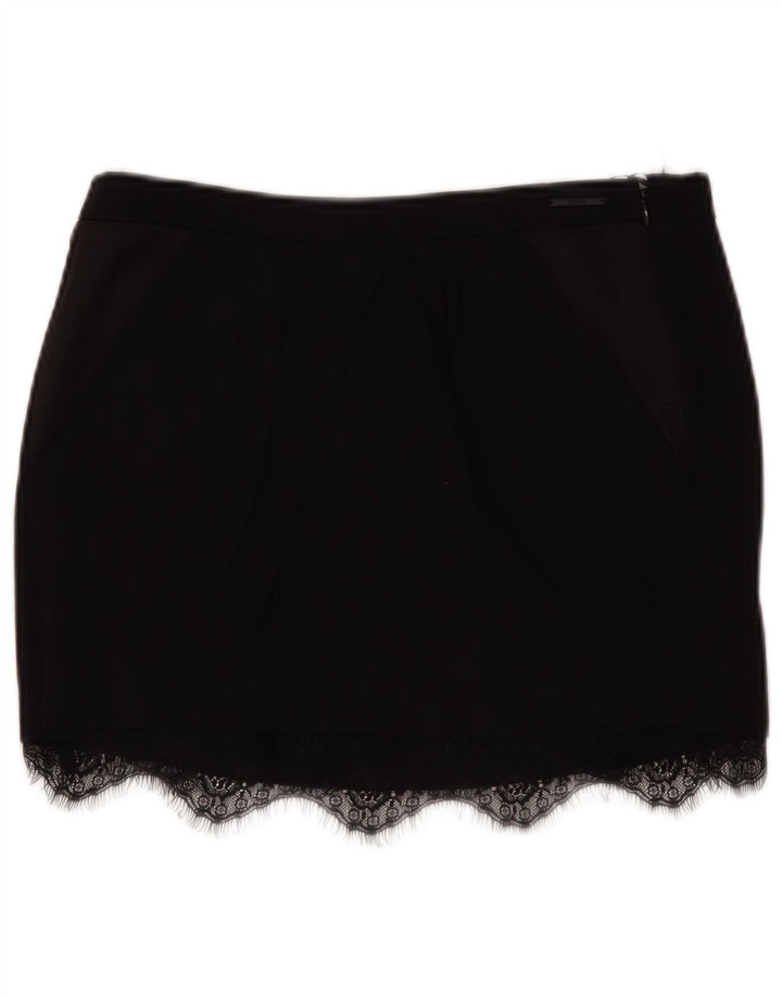 Minigonna a vita bassa da donna Guess W29 media nera in Lyocell