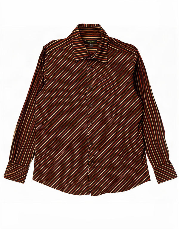 Camicia da uomo in velluto a coste Tipo' S XL in cotone a righe nere