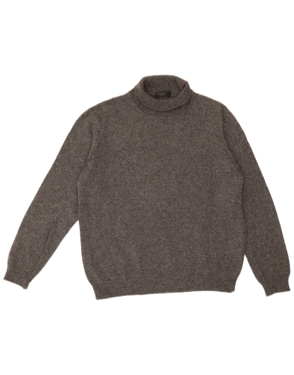 Max Mara Maglione da donna con collo alto da weekend UK 18 XL Lana di alpaca grigia