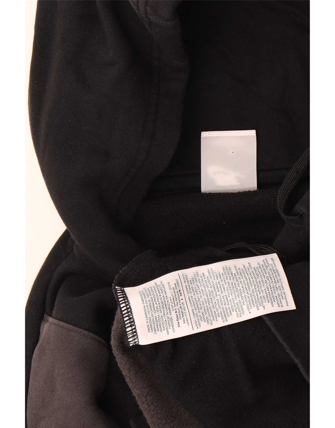 Felpa con cappuccio da uomo Nike Small in cotone color block nero
