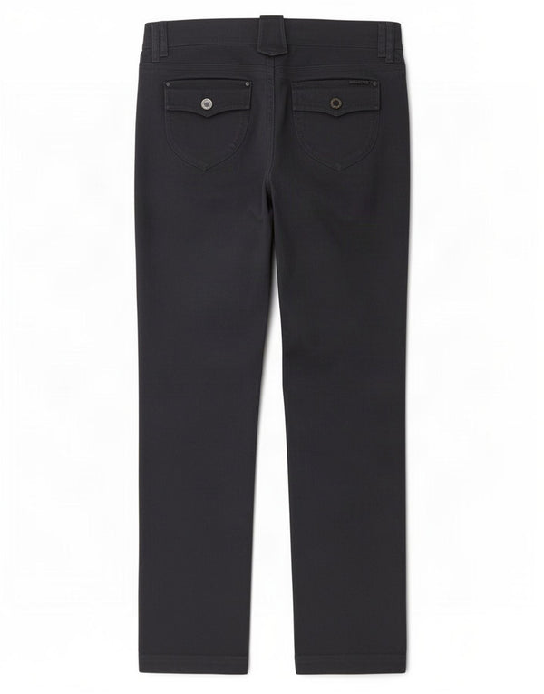 Pantaloni casual dritti da donna Massimo Dutti EU 42 Large W32 L33 Blu navy