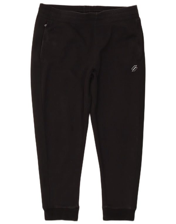 SUPERDRY Mens Tracksuit Trousers Joggers Large  Black
