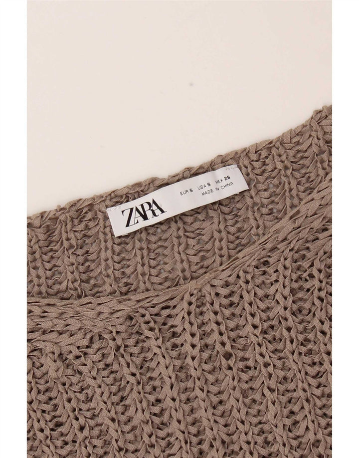 Canotta oversize da donna Zara UK 10 piccola Beige