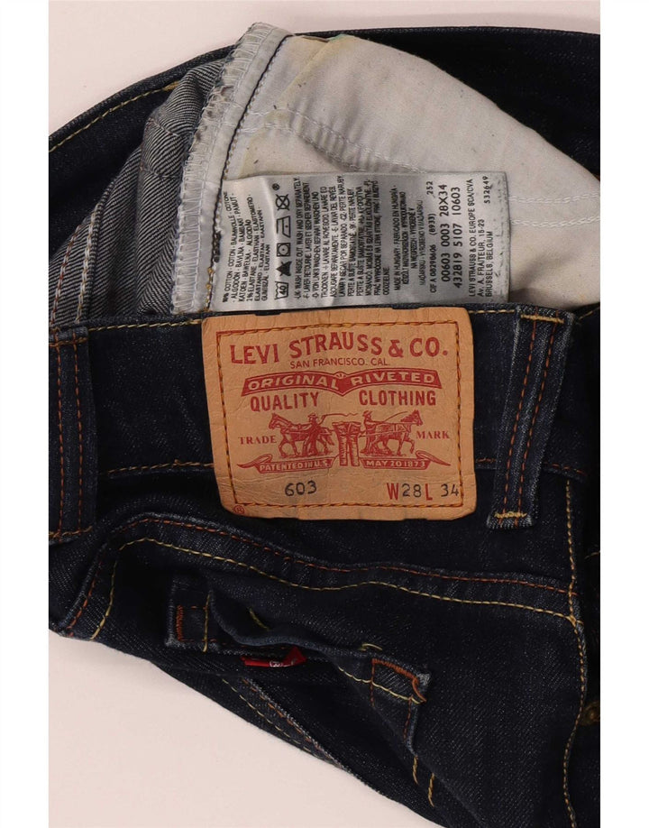 Jeans Levi's da donna 603 slim W28 L31 cotone blu navy