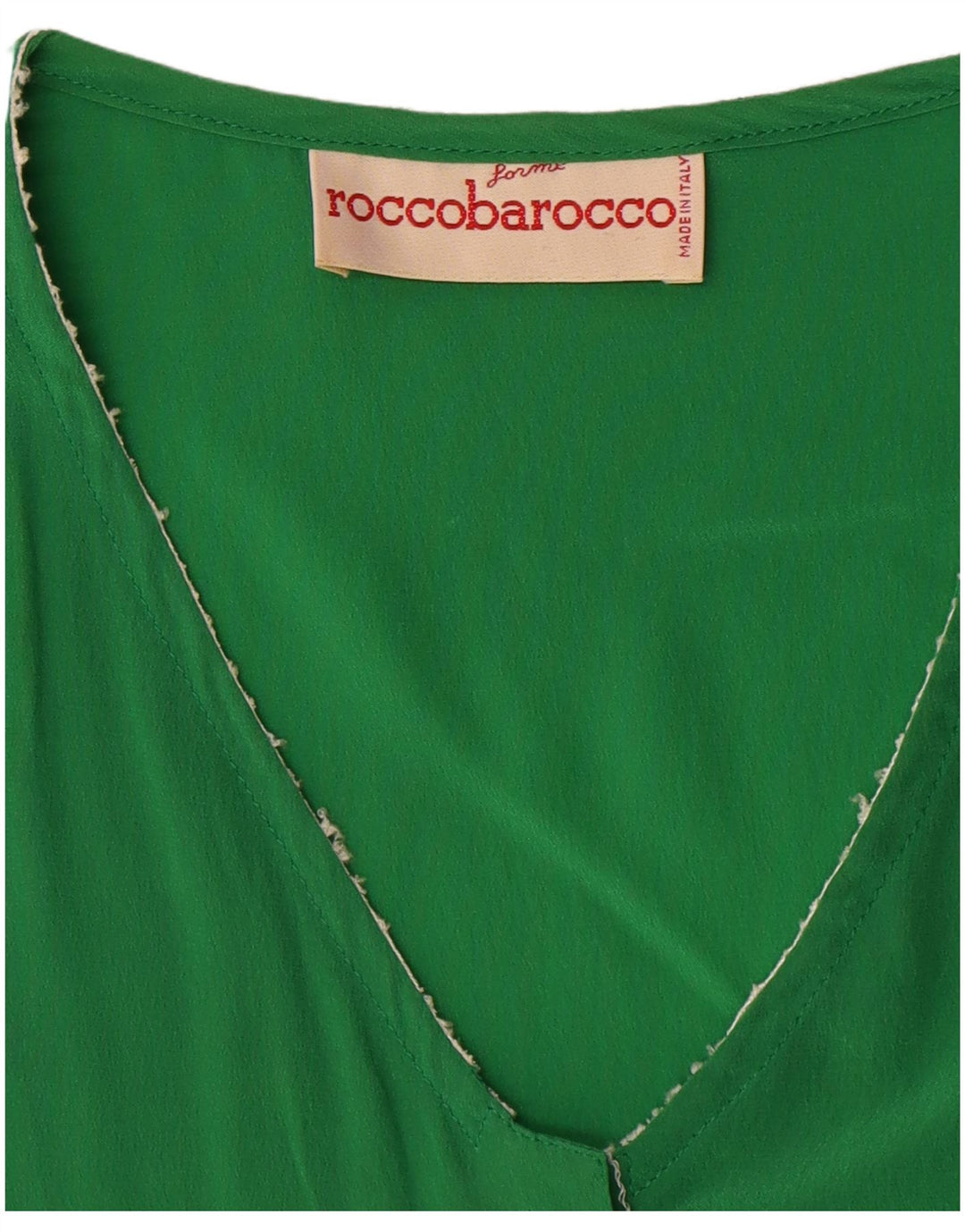 Roccobarocco Camicia a maniche corte da donna Camicetta UK 14 Large Verde