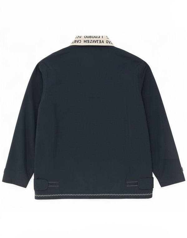 Giacca antipioggia grafica da uomo Invicta UK 40 Large in poliammide a strisce blu navy