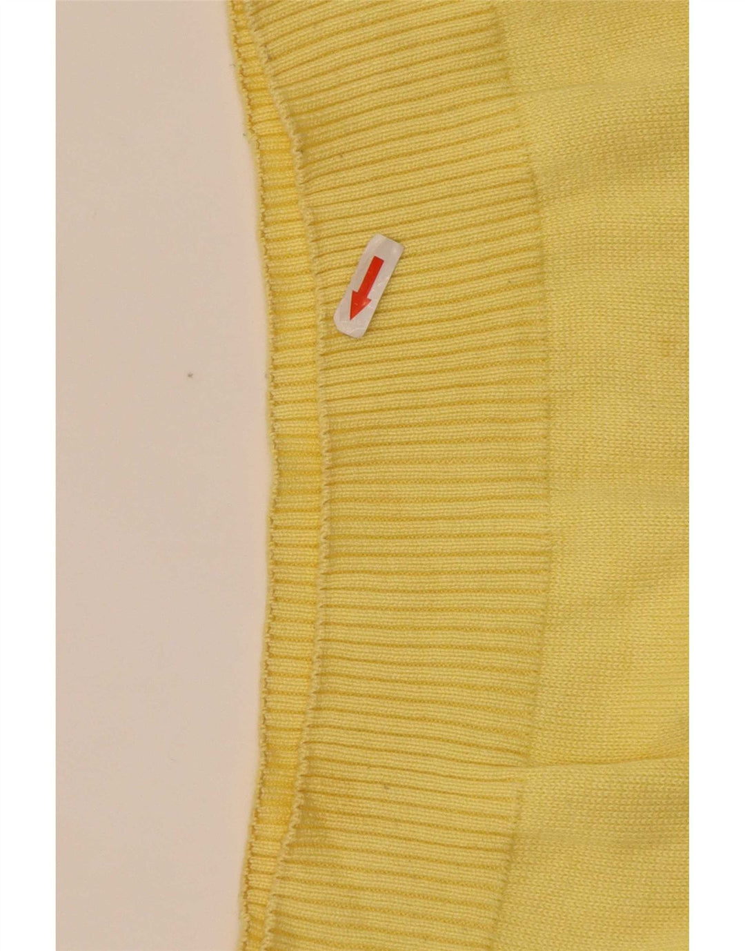 Maglione vintage da uomo con collo a bottoni in cotone color block giallo medio